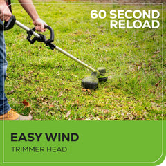 Greenworks brushless motor detail showcasing durable motor and quieter efficient operation