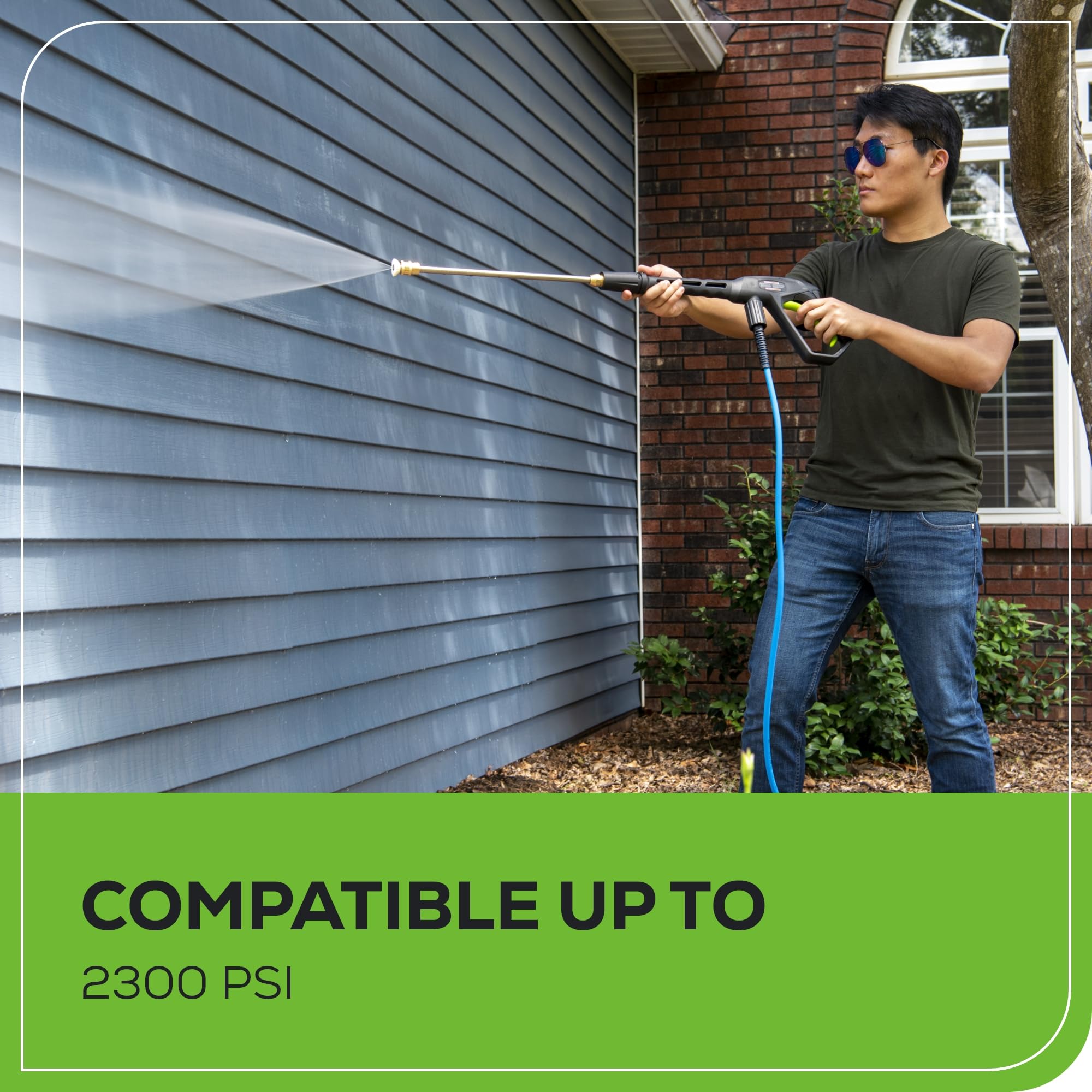 Greenworks M22 connection close-up displays secure fit and broad compatibility
