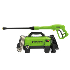 Greenworks front unit showing compact design and portability benefit