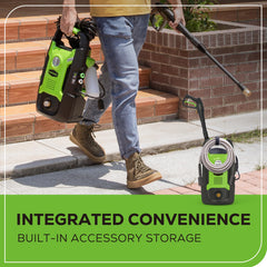 Greenworks hose connection and universal quick-connect for leak-free attachment