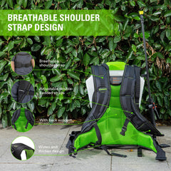 Greenworks five interchangeable nozzles displayed for versatile spray patterns and precision