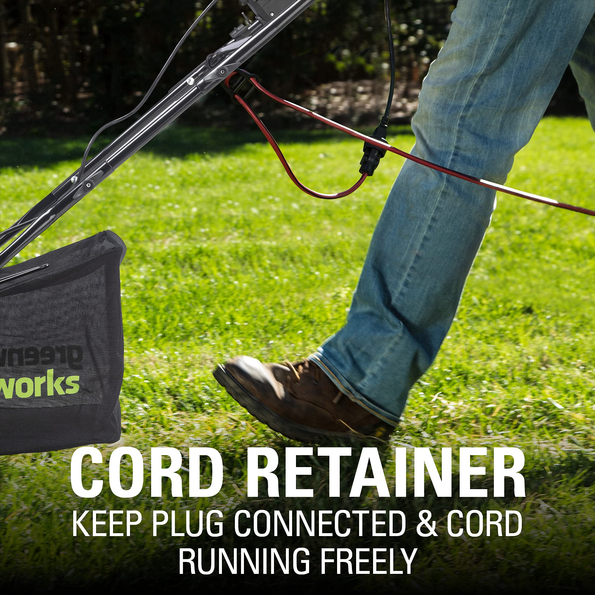 Greenworks compact folded profile for convenient storage and space saving