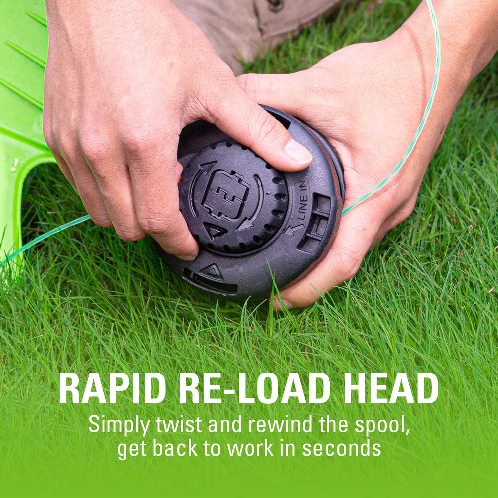 Greenworks brushless motor detail illustrating durability and longer runtime benefit