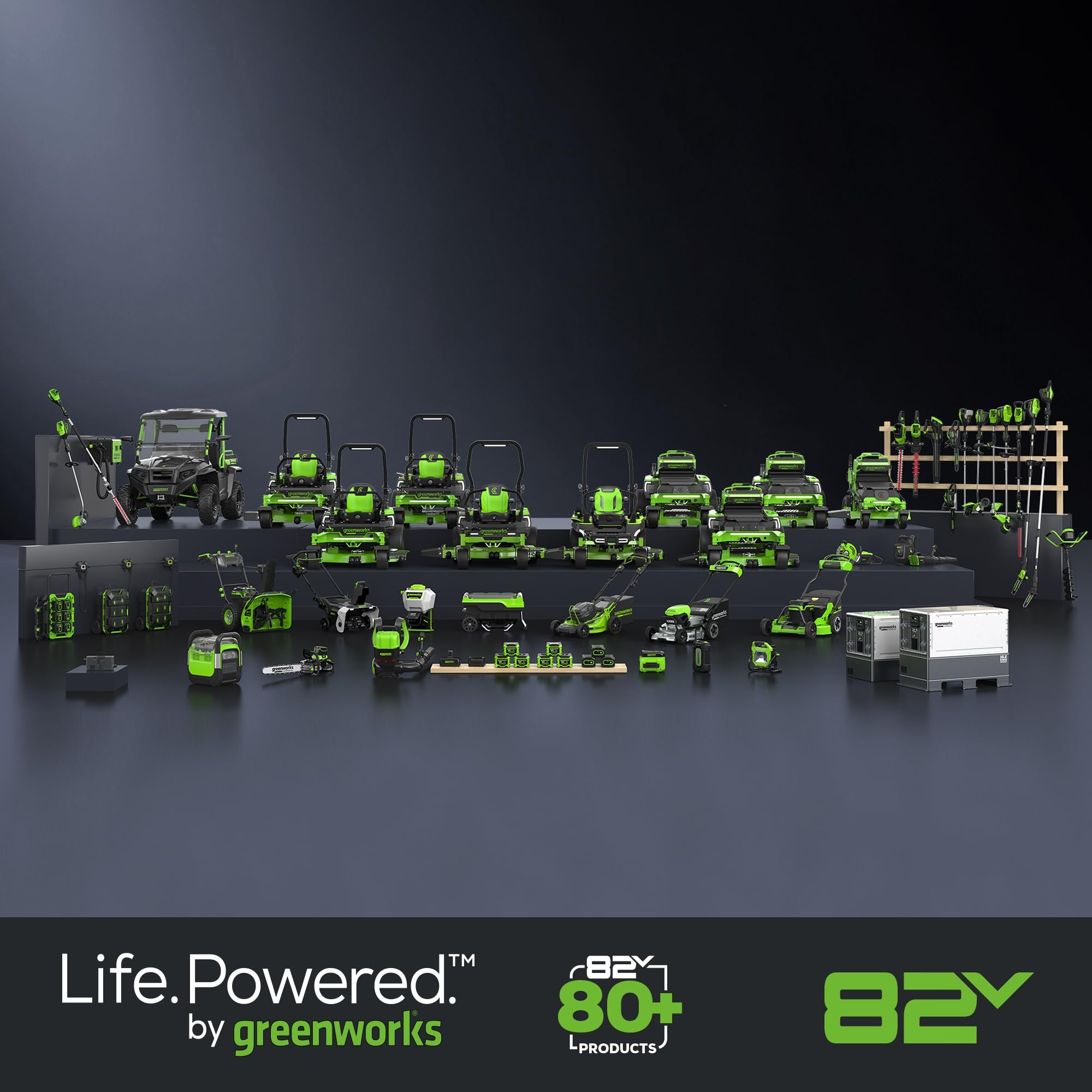 Greenworks Load N' Go trimmer head showing quick reload benefit