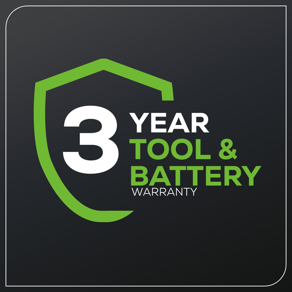 Greenworks variable speed dial close-up for adjustable power and longer runtime benefit
