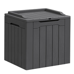 Greesum deck box front view showing compact storage and weatherproof benefit