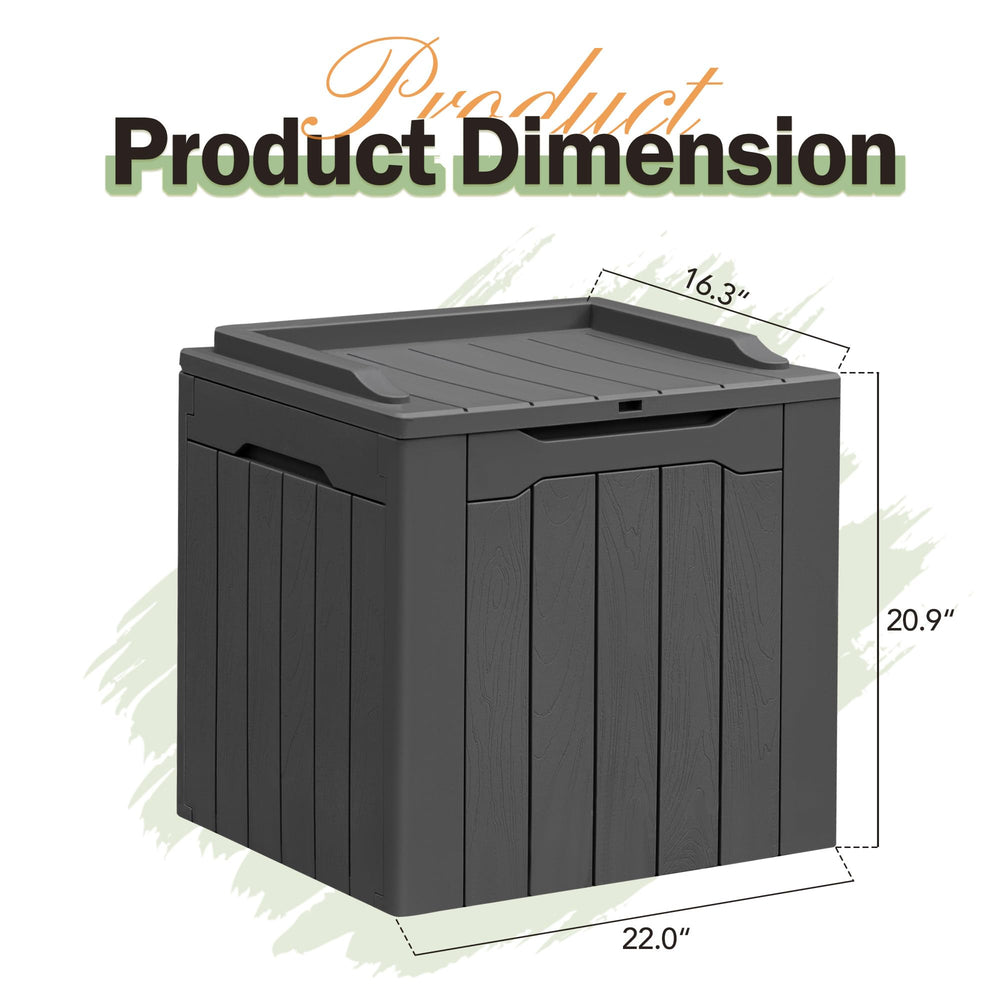 Greesum deck box on patio showing space-saving organization and style