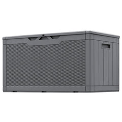Greesum front view gray deck box showing storage and clean design benefit
