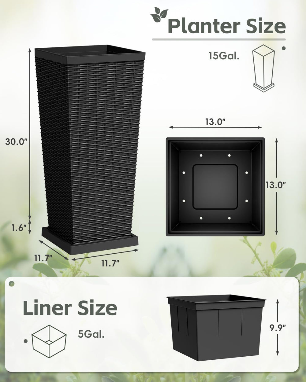 Greesum planter in living room setting showing decorative appeal and easy mobility