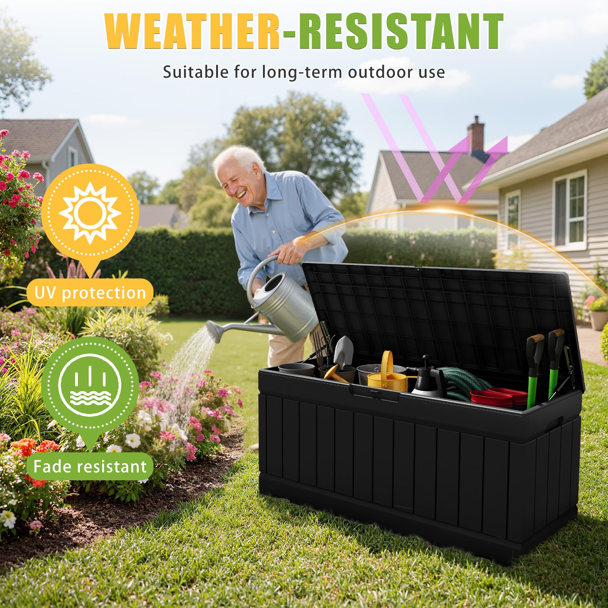 Greesum open lid showing hydraulic brackets for safe, controlled opening benefit