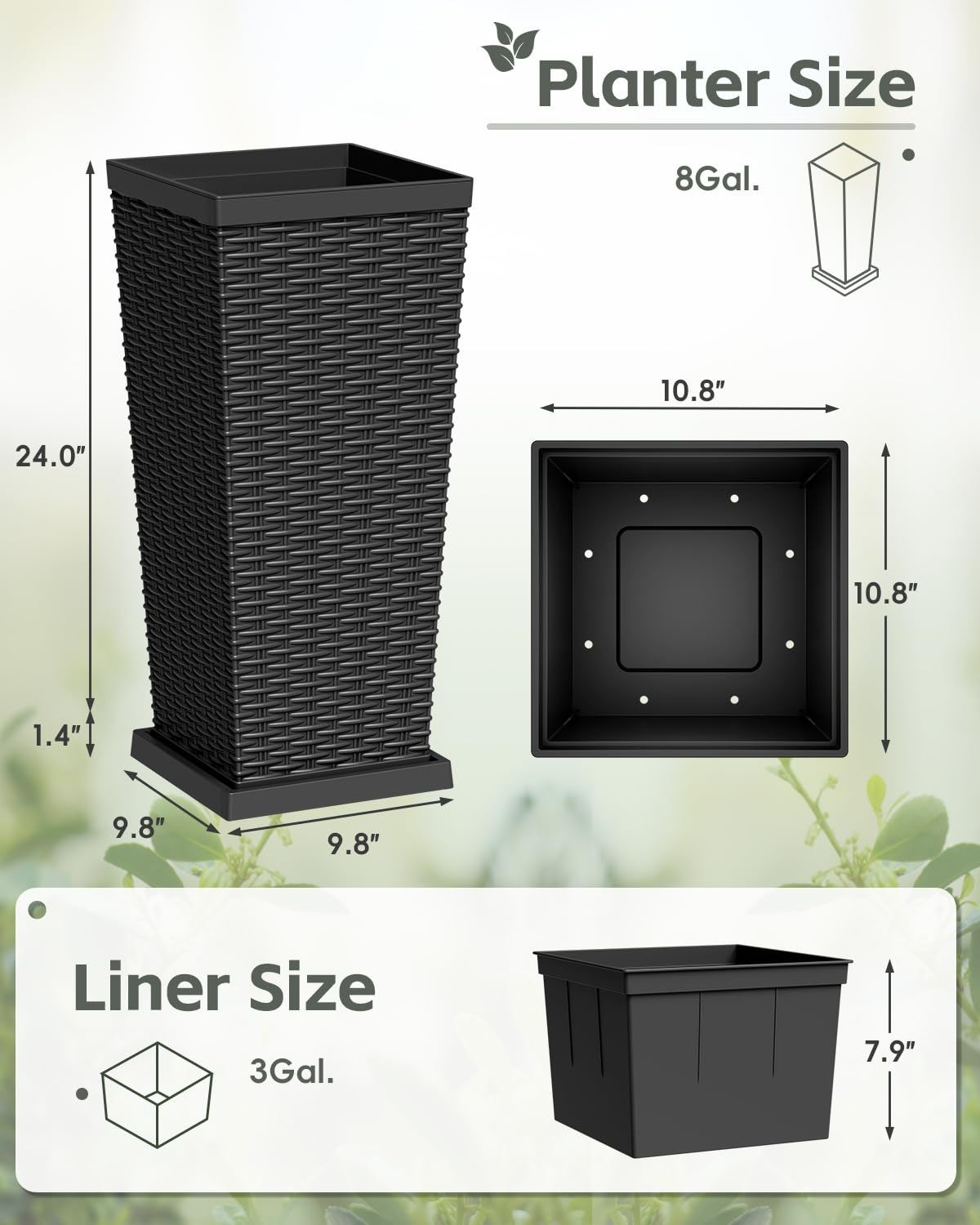 Greesum planters arranged on balcony showcasing outdoor suitability and decorative appeal