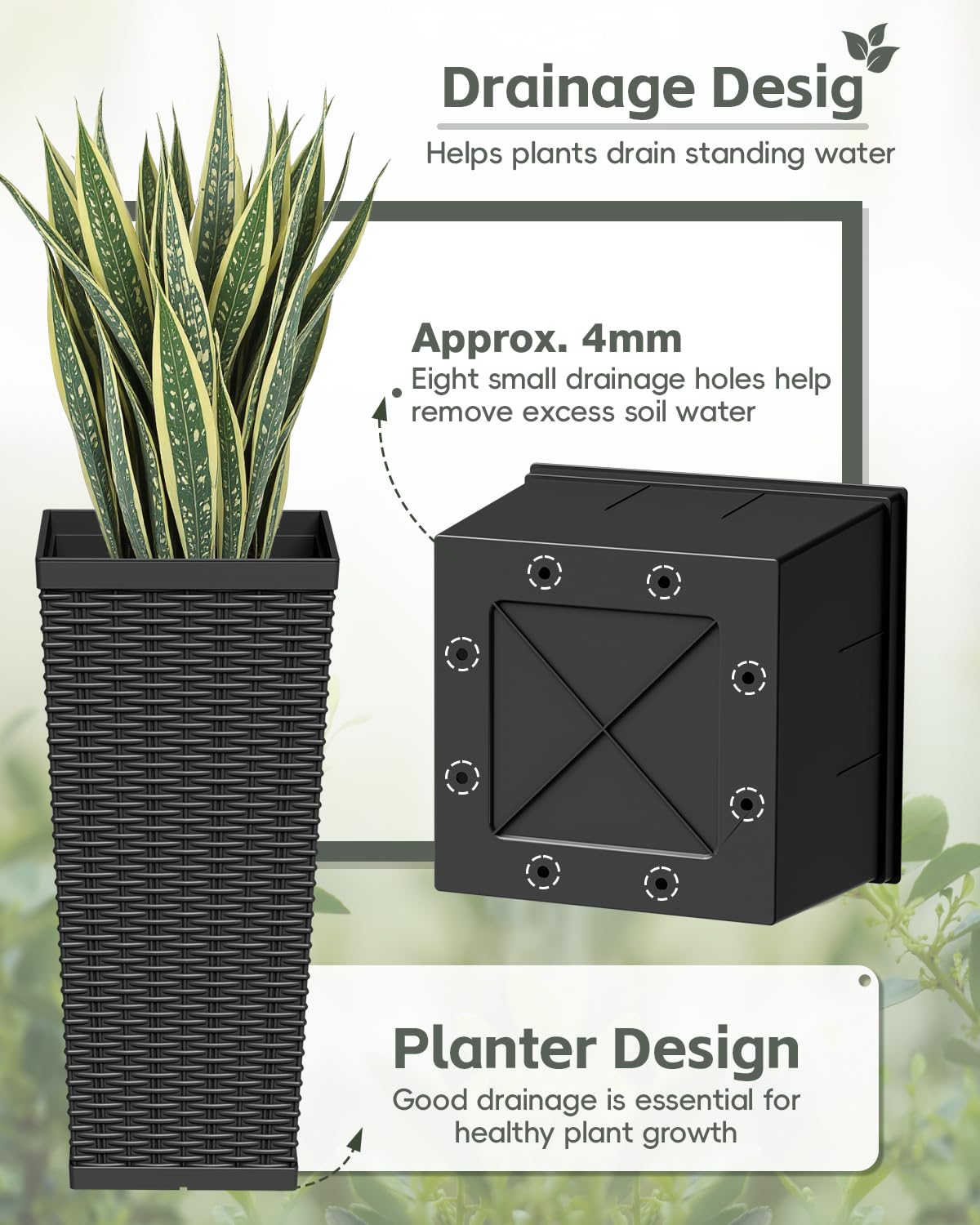 Greesum two planters placed symmetrically on porch for polished look