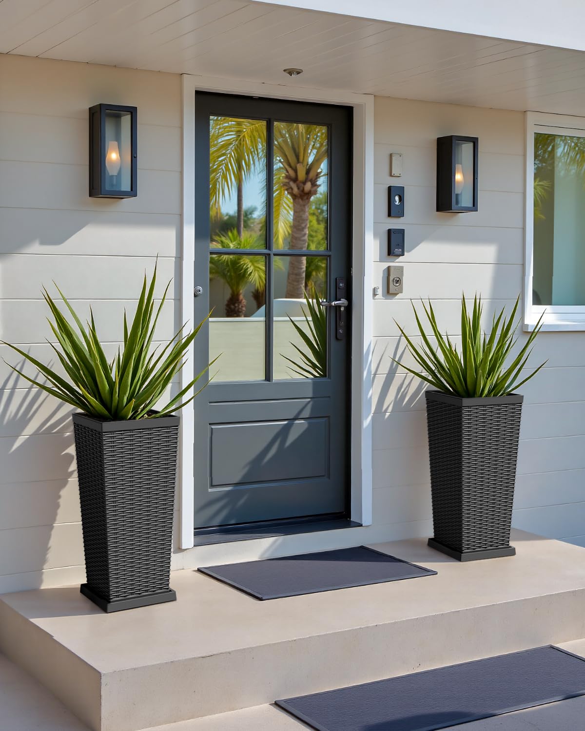 Greesum side profile with removable saucer illustrating leak-proof root protection and easy cleanup