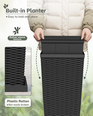 Greesum close-up of textured rattan finish highlighting durable UV-resistant benefit