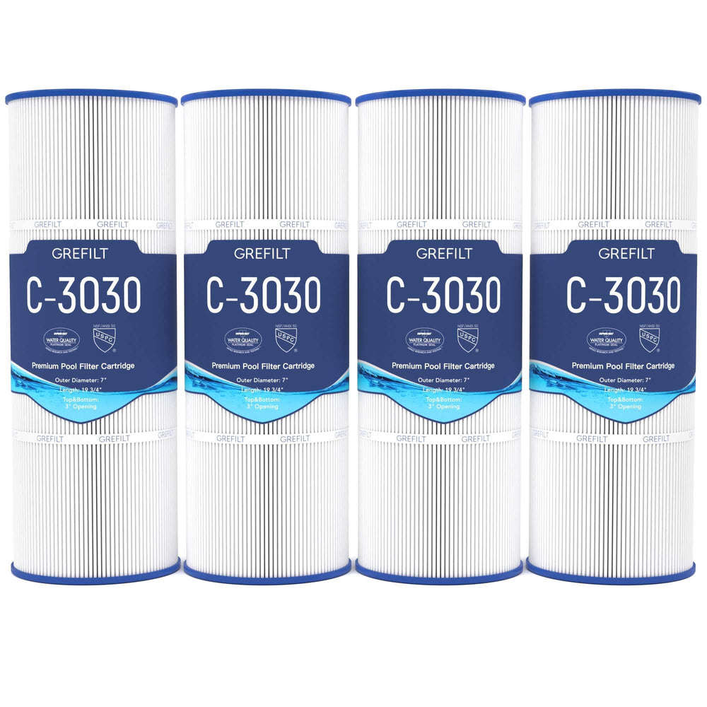 Grefilt front packaging showing four C3030 cartridges and product labeling for easy identification