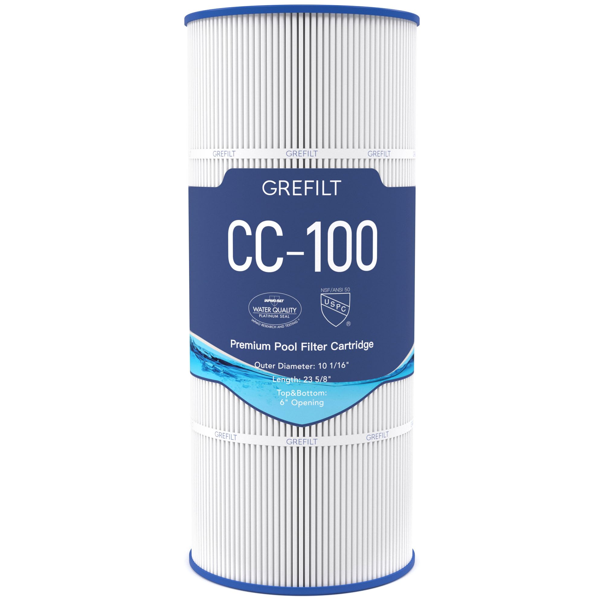 Grefilt CC100 front view showing cartridge, confirms correct fit and easy replacement