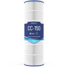 Grefilt CC150 front view showing pleated cartridge for reliable filtration