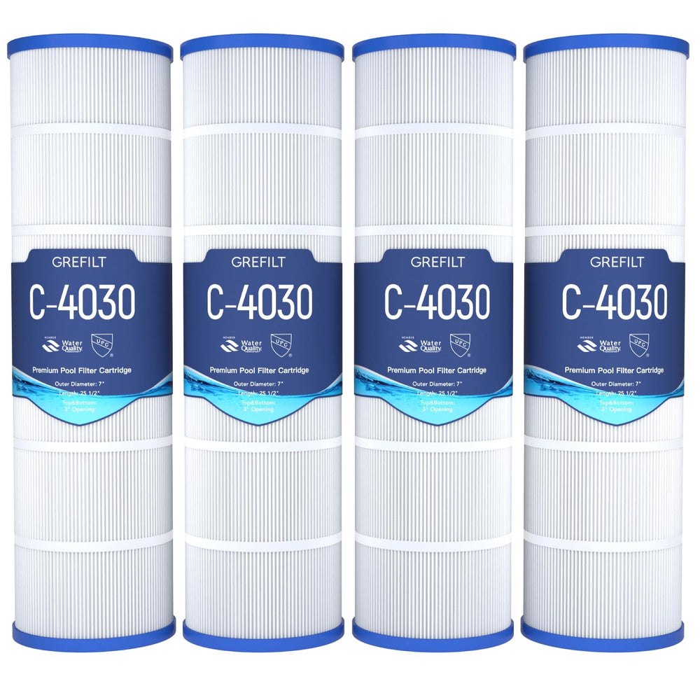Grefilt front view of 4-pack C4030 cartridges showing packaging and branding benefits