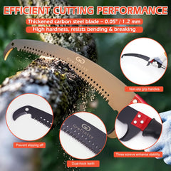 Grefinity pole saw extended sections demonstrating height adjustment benefit