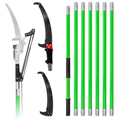 Grefinity pole saw full-length reach trimming high branch safely