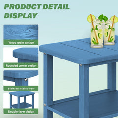 GREFORG table in use beside pool showing stable surface for drinks and accessories