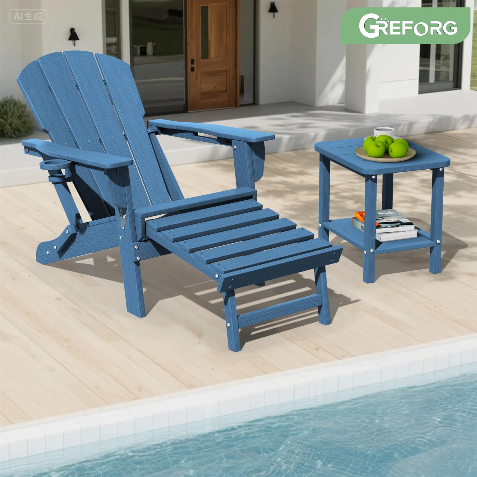 GREFORG table with potted plant illustrating versatile use as a plant stand or display