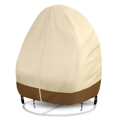 GREHABOR front view of double egg chair cover protecting swing