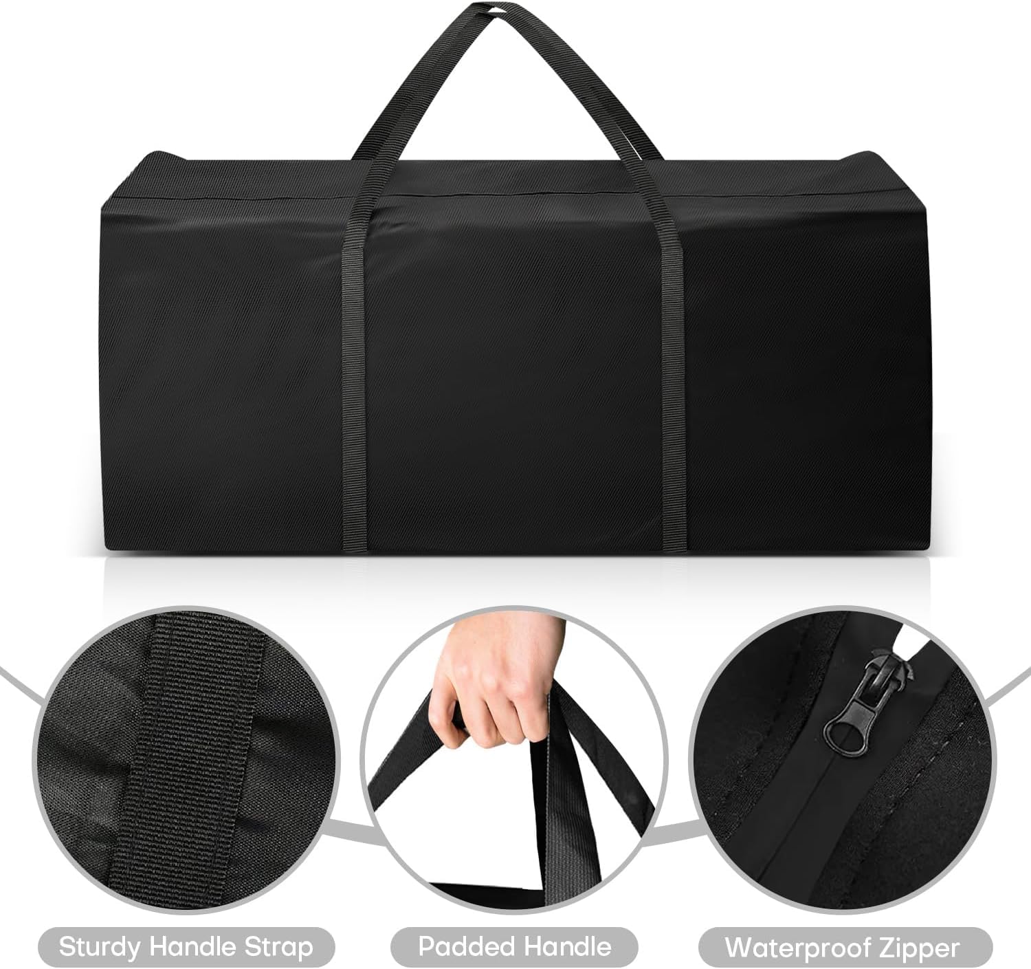 GREHABOR padded handle detail with reinforcement for easy carrying benefit