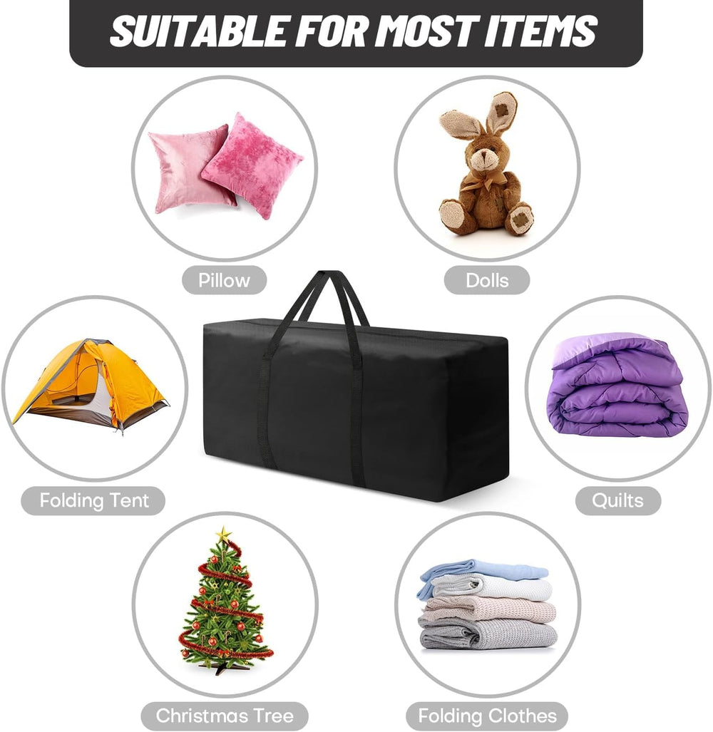 GREHABOR open bag filled with cushions showing organized storage benefit