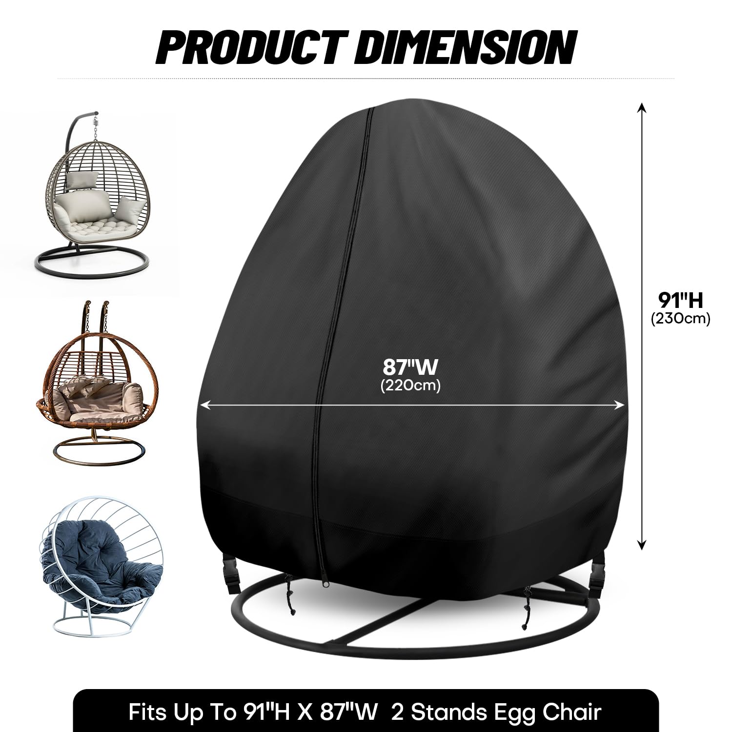 GREHABOR buckles and drawstrings secured to prevent wind uplift