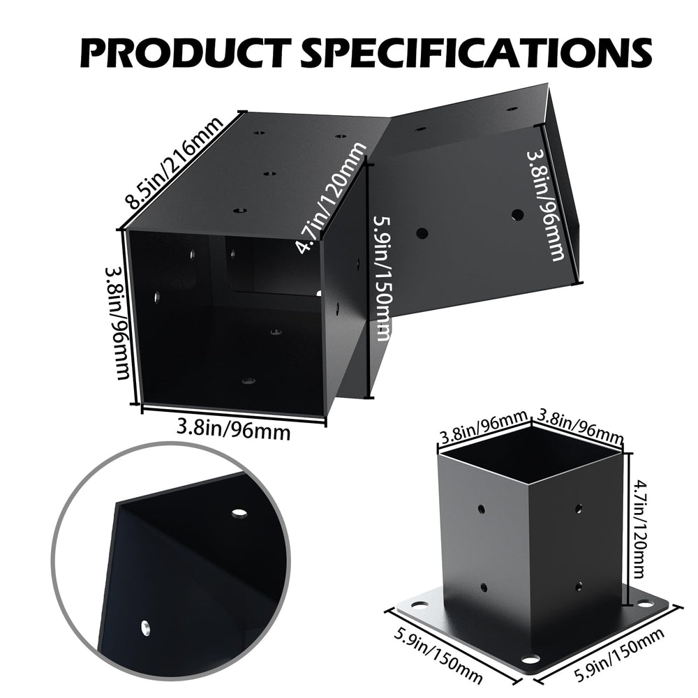 Grehitk bracket mounted on 4x4 lumber demonstrating secure post support
