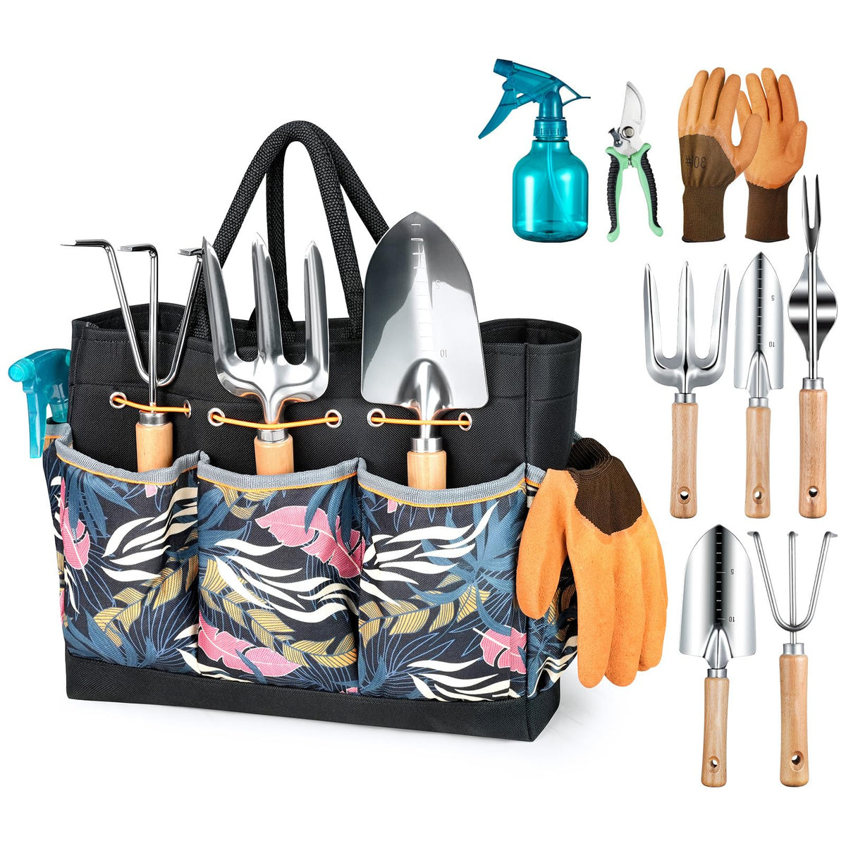 Grenebo front view tools in tote showing neat organization and easy transport