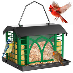 Grete Gotye front view hanging bird feeder shows durable design and large capacity