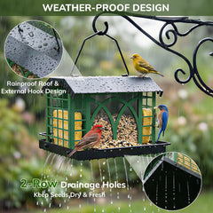 Grete Gotye transparent seed reservoir that makes seed levels easy to check