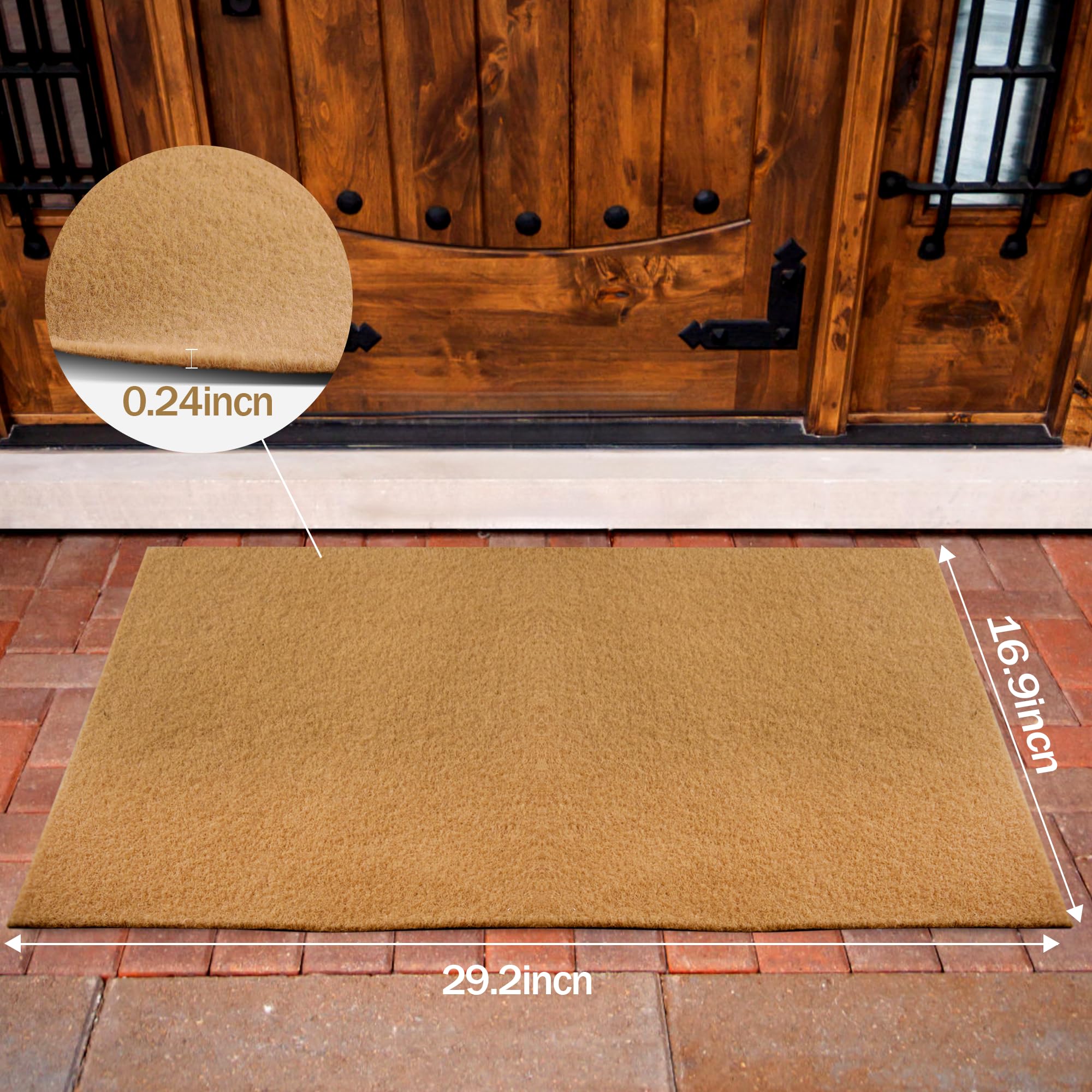 GRETJOB close-up of imitation coir fibers showing dirt-scraping texture benefit