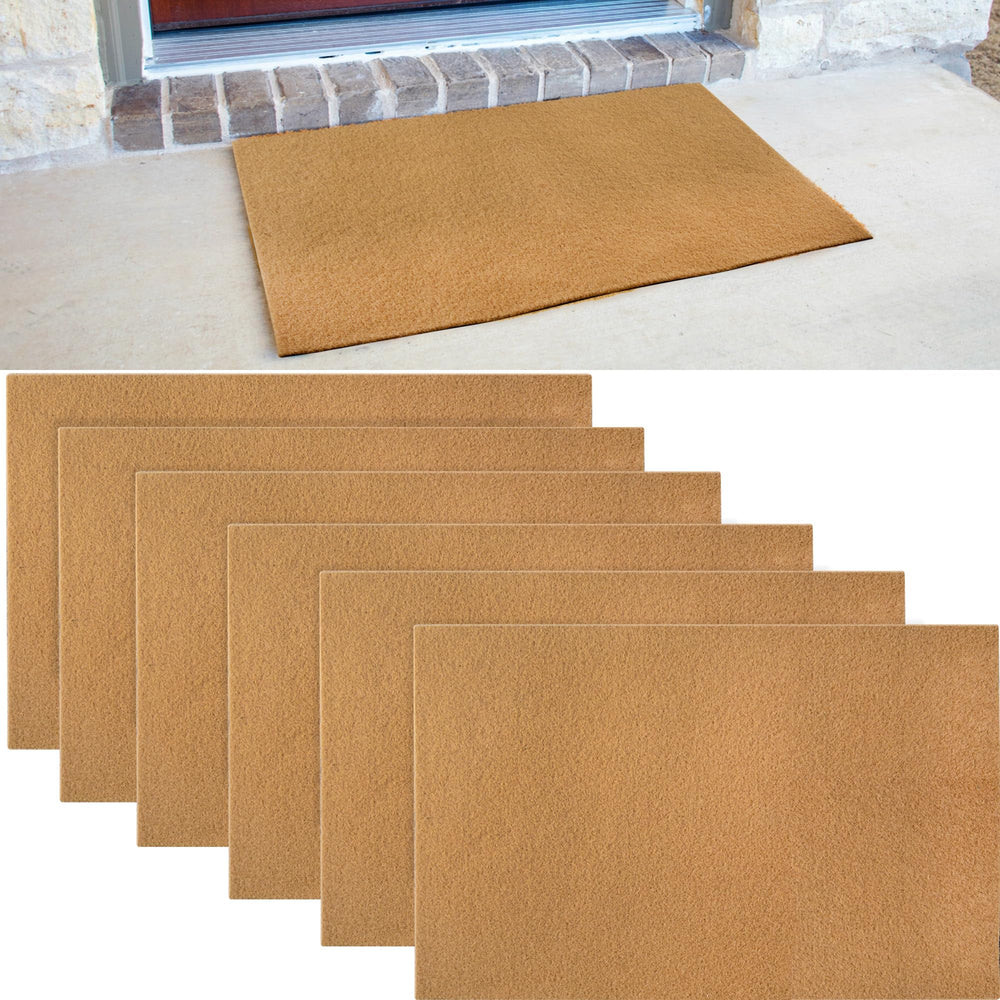 GRETJOB front view of blank doormats showing neutral color and clean look for easy styling