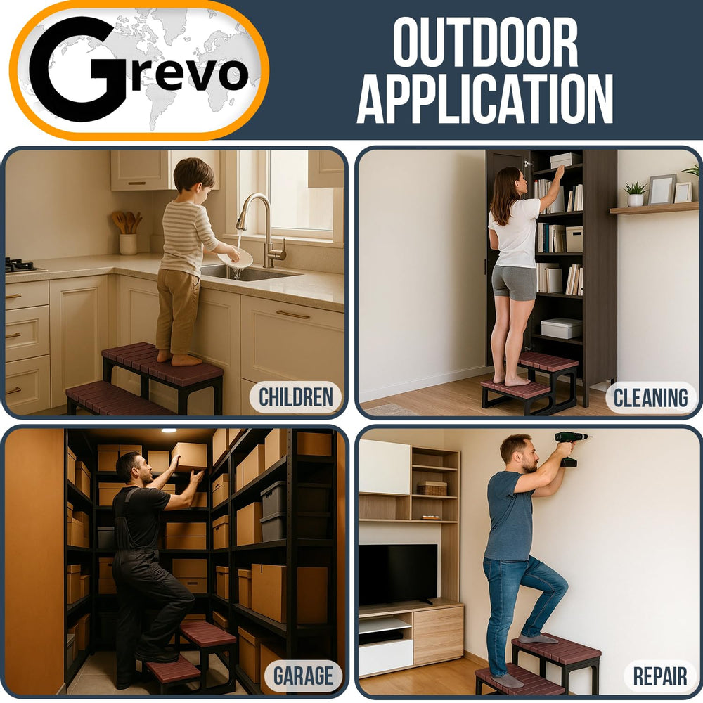 GREVO assembled parts layout highlighting tool-free assembly convenience