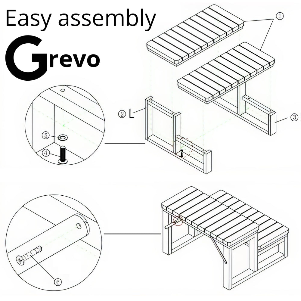 Grevo steps on deck near spa in lifestyle scene enhancing outdoor safety