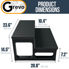 Grevo close-up of textured top tread offering improved grip when wet