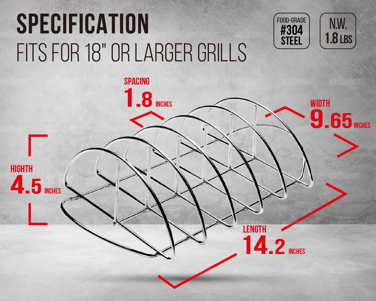 GriAddict close-up of slot spacing and welds, highlighting durable stainless-steel construction