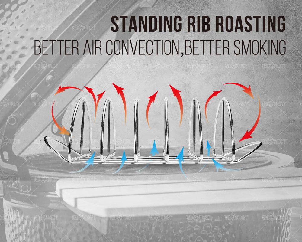 GriAddict curved handles detail for safe lifting and easy transfer during grilling