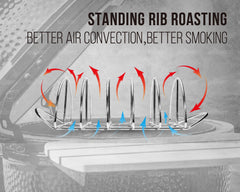 GriAddict curved handles detail for safe lifting and easy transfer during grilling