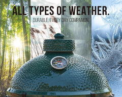 GriAddict damper top installed on Big Green Egg to control airflow