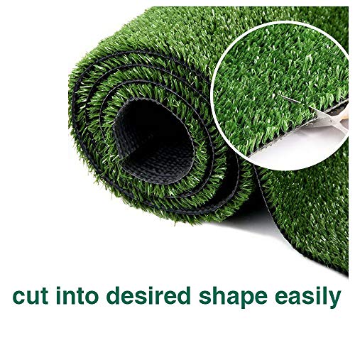 Griclner turf used as a fence backdrop demonstrating easy vertical mounting and decorative impact