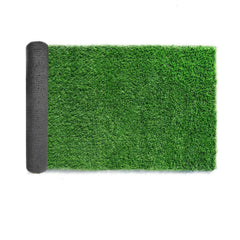 Griclner front view artificial grass turf showing full mat and realistic look, improves outdoor aesthetics