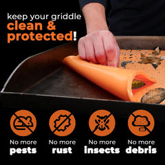 Griddle Buddy polished surface close-up protecting against rust