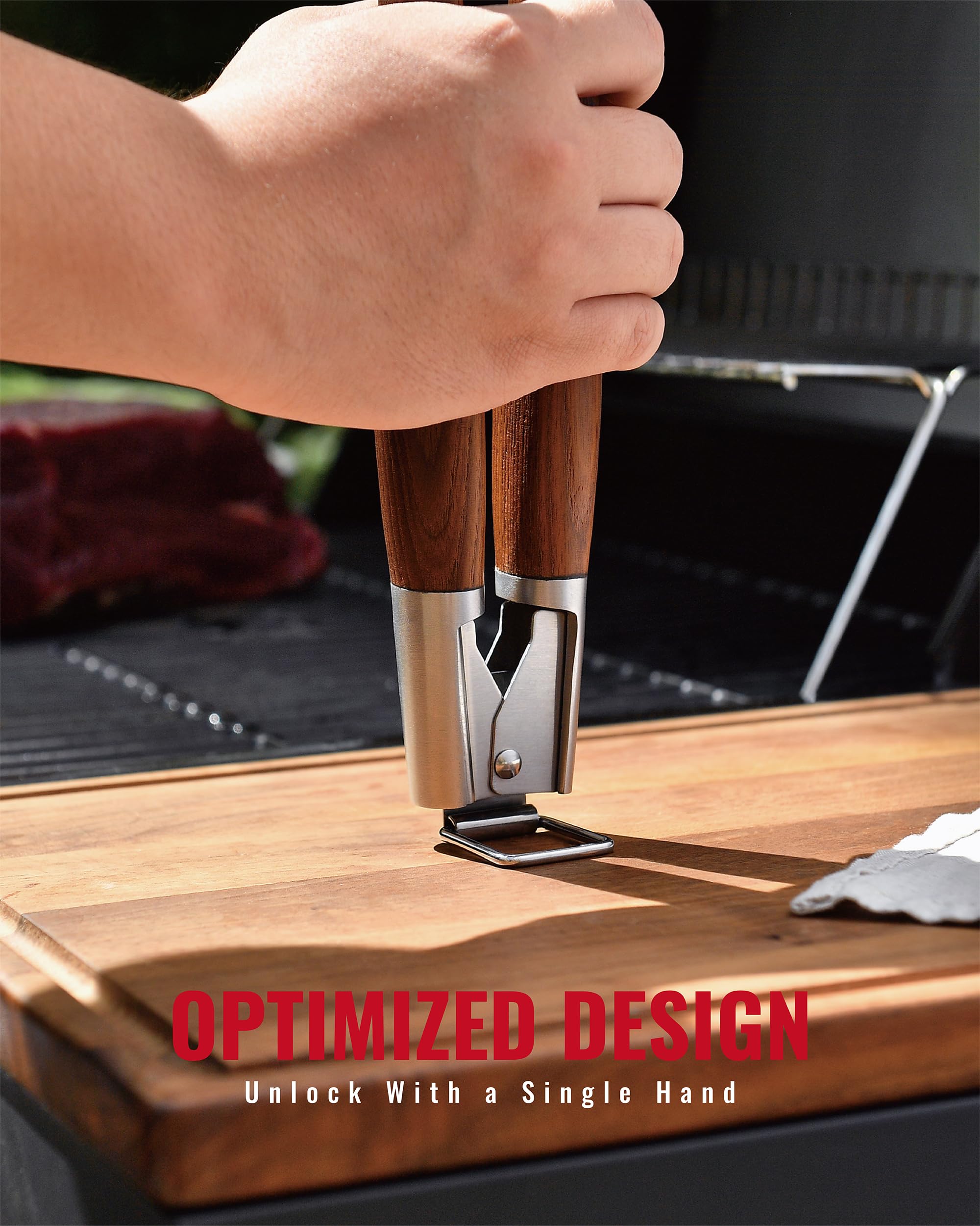 GRILAZ fork handle bottle opener detail for added convenience