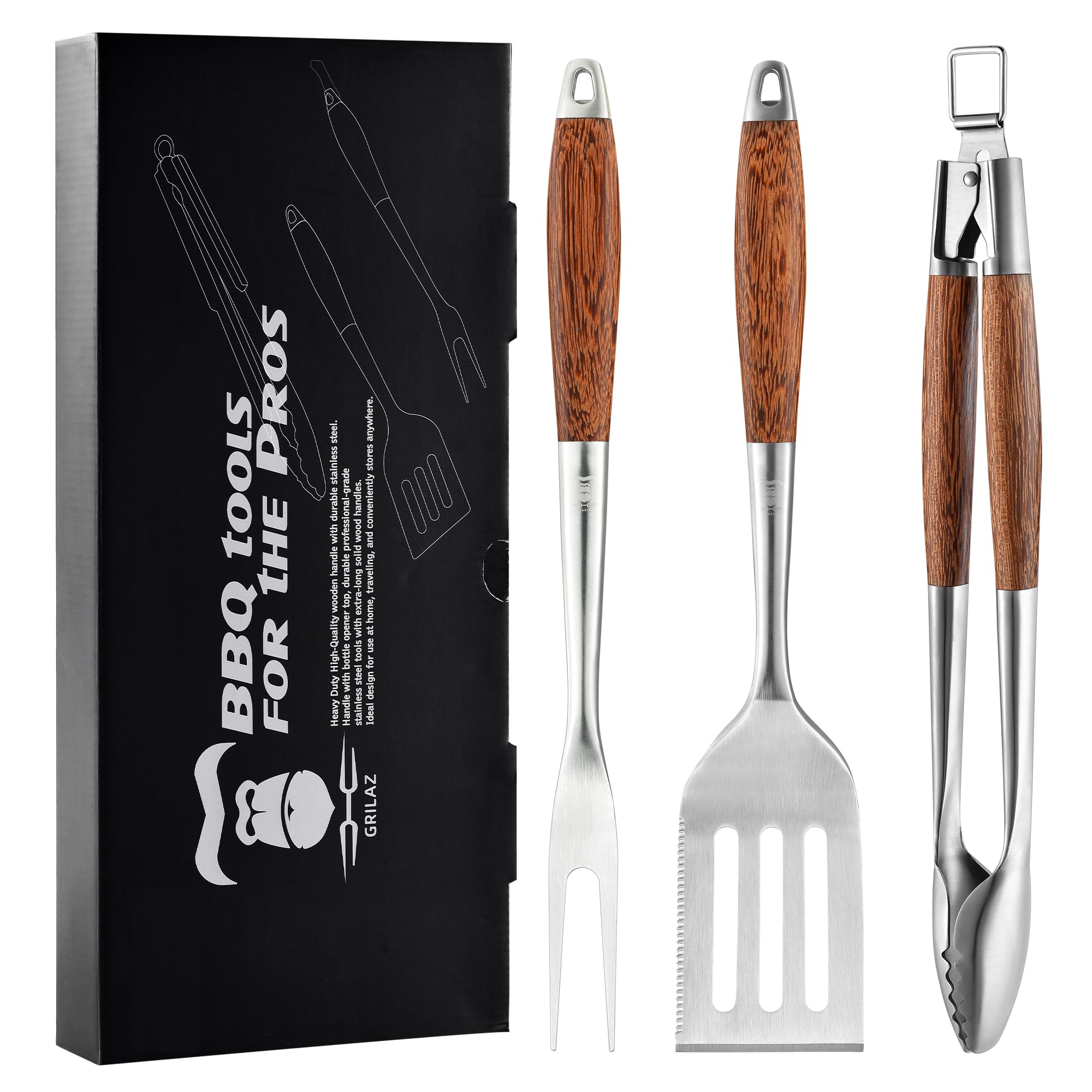 GRILAZ full three-piece set front view showing durable design and polished finish