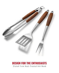 GRILAZ serrated spatula edge detail for easy cutting on grill