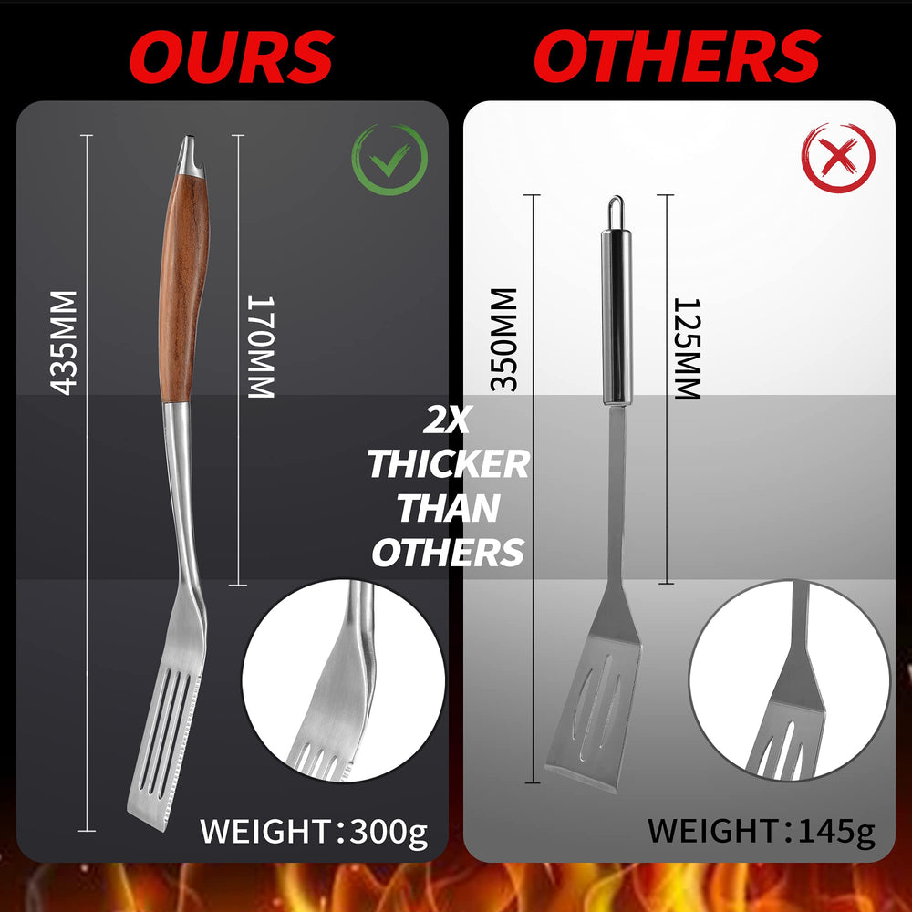GRILAZ tongs detail highlighting lockable mechanism and secure grip for heavy food